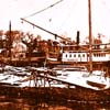 Athens Dry Dock on Hudson River pre-1930