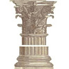 Federal Style Corinthian column base and crown